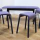 Set of 4 Strole designer poufs, Johanson