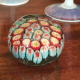 Millefiori Murano parchment paperweight