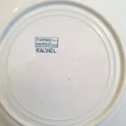 Orange and blue deep plates HBCM and St Amand