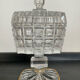 Vintage glass and brass candy box