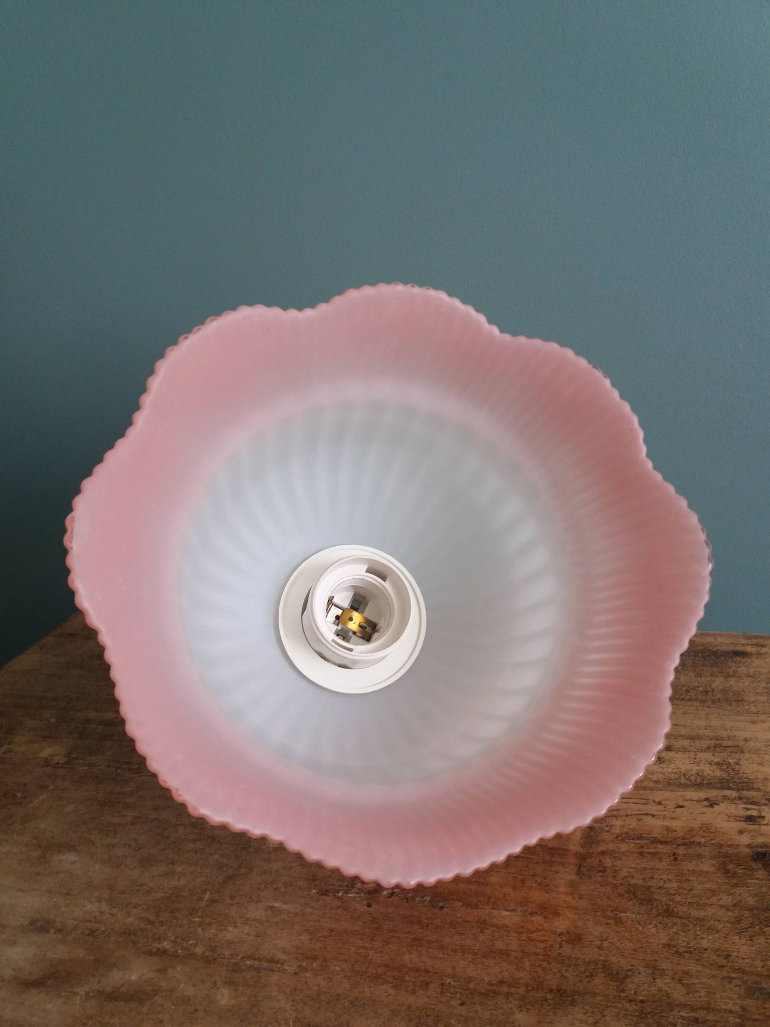 Suspension lampe abat-jour en verre
