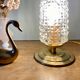Vintage tulip table lamp in molded glass
