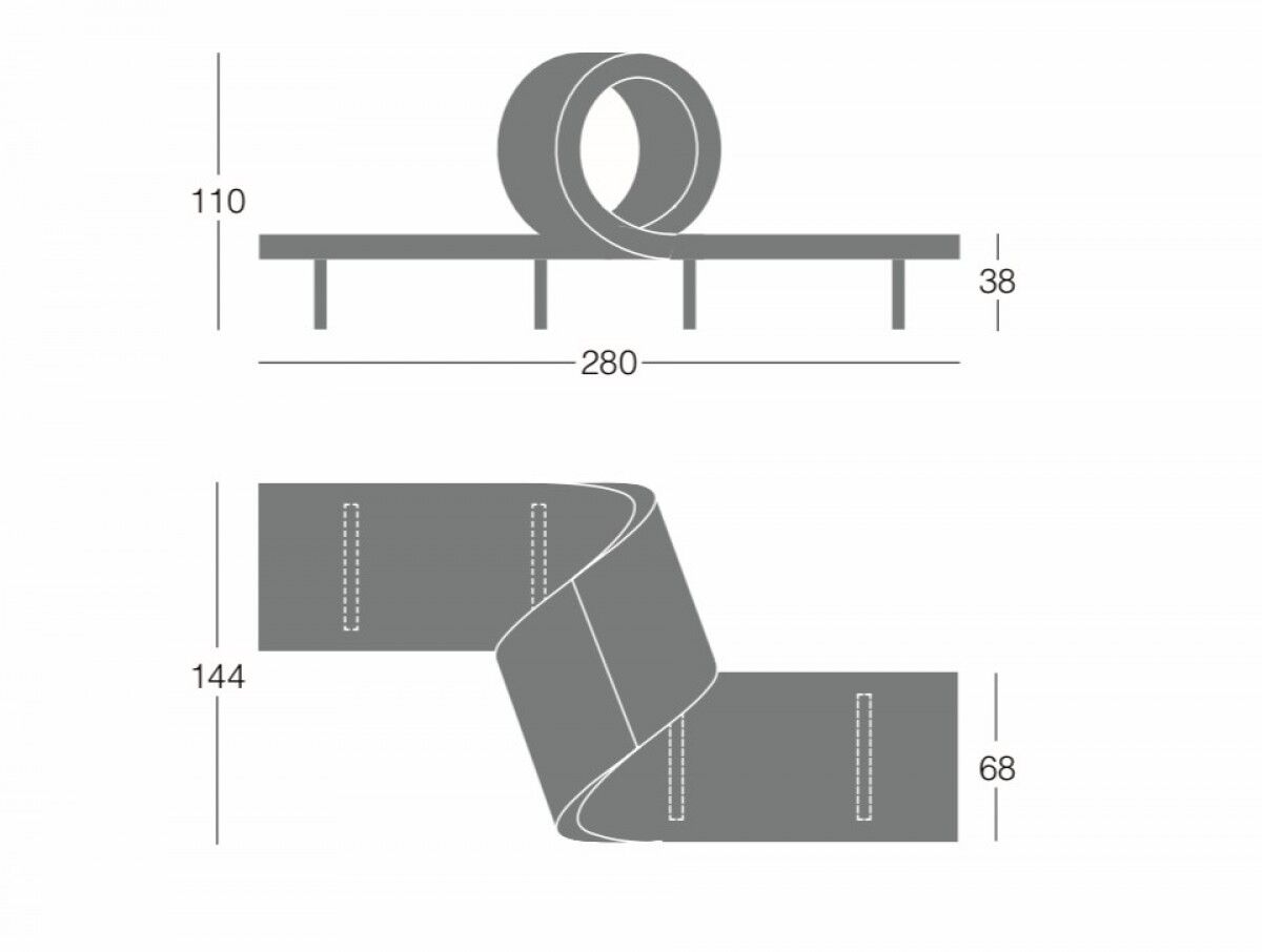 Bartoli sofa bench design highway 4 modules green Anis
