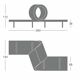 Bartoli sofa bench design highway 4 modules green Anis