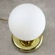 Vintage Golden Italian Metal and Opaline Table Lamp, 80s