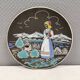 Ceramic Wall Plate by Arnold Wiig Factories (AWF) Norway 1950s
