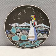 Ceramic Wall Plate by Arnold Wiig Factories (AWF) Norway 1950s