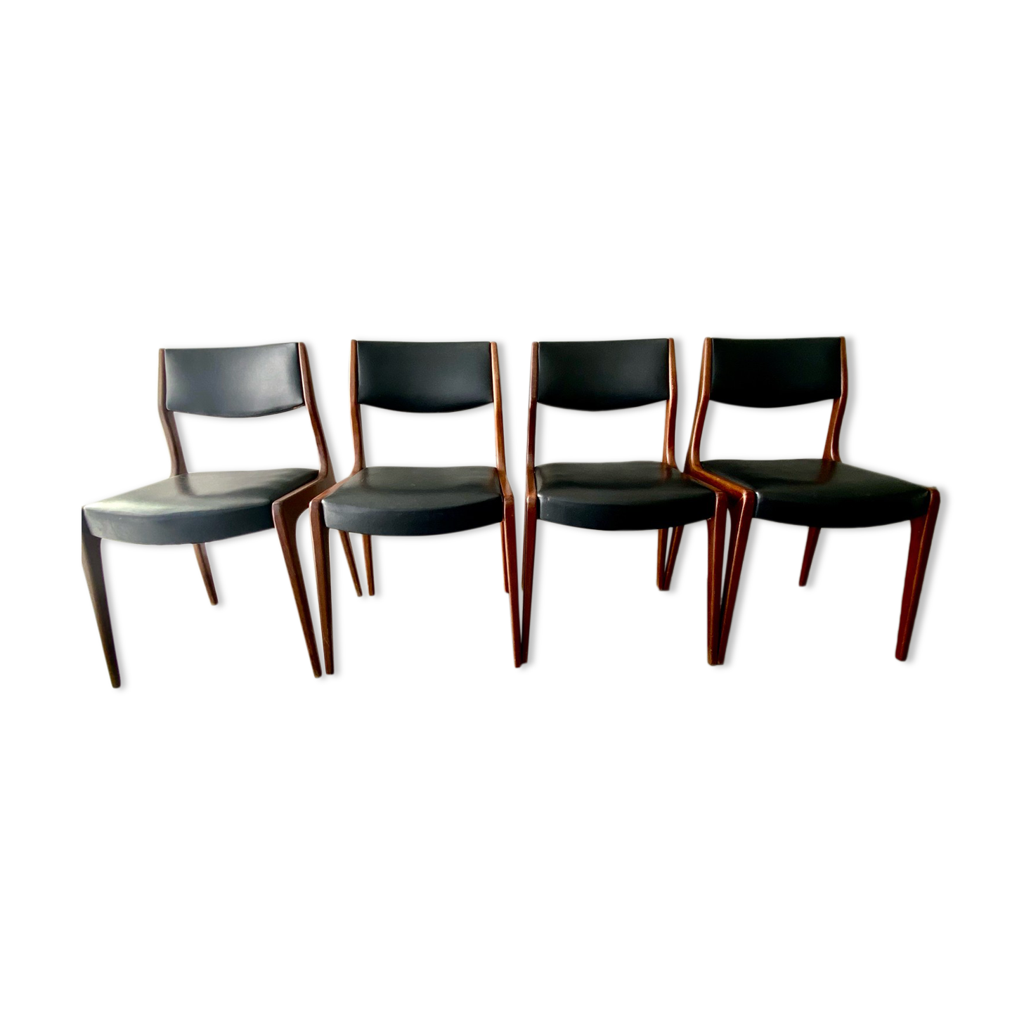 4 scandinavian teak chairs