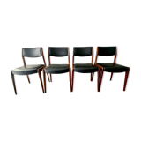4 scandinavian teak chairs