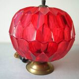 Old 2-light sputnik table lamp with diamond faceted ball from the 1960s/70s
