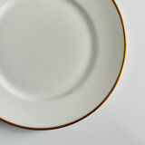 Set of monogrammed plates with gilt edges | E. Bourgeois | Late 19th century