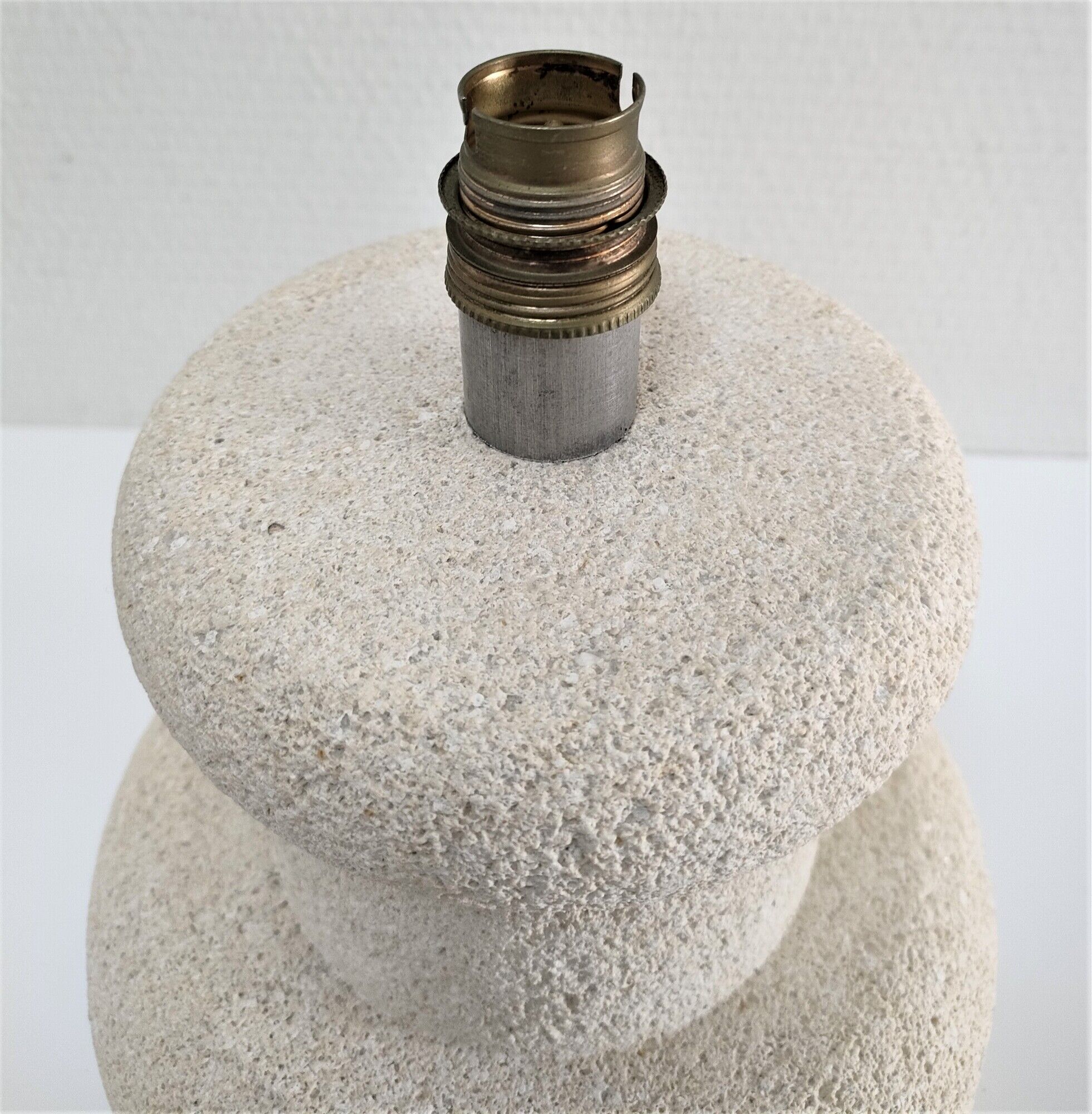 Sculptural lamp foot in natural stone design 70s
