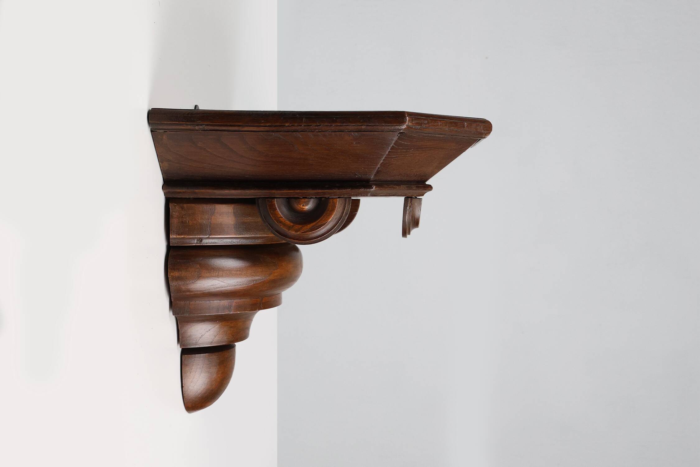19th Century Art Deco Architectural wall mounted console in oak, France