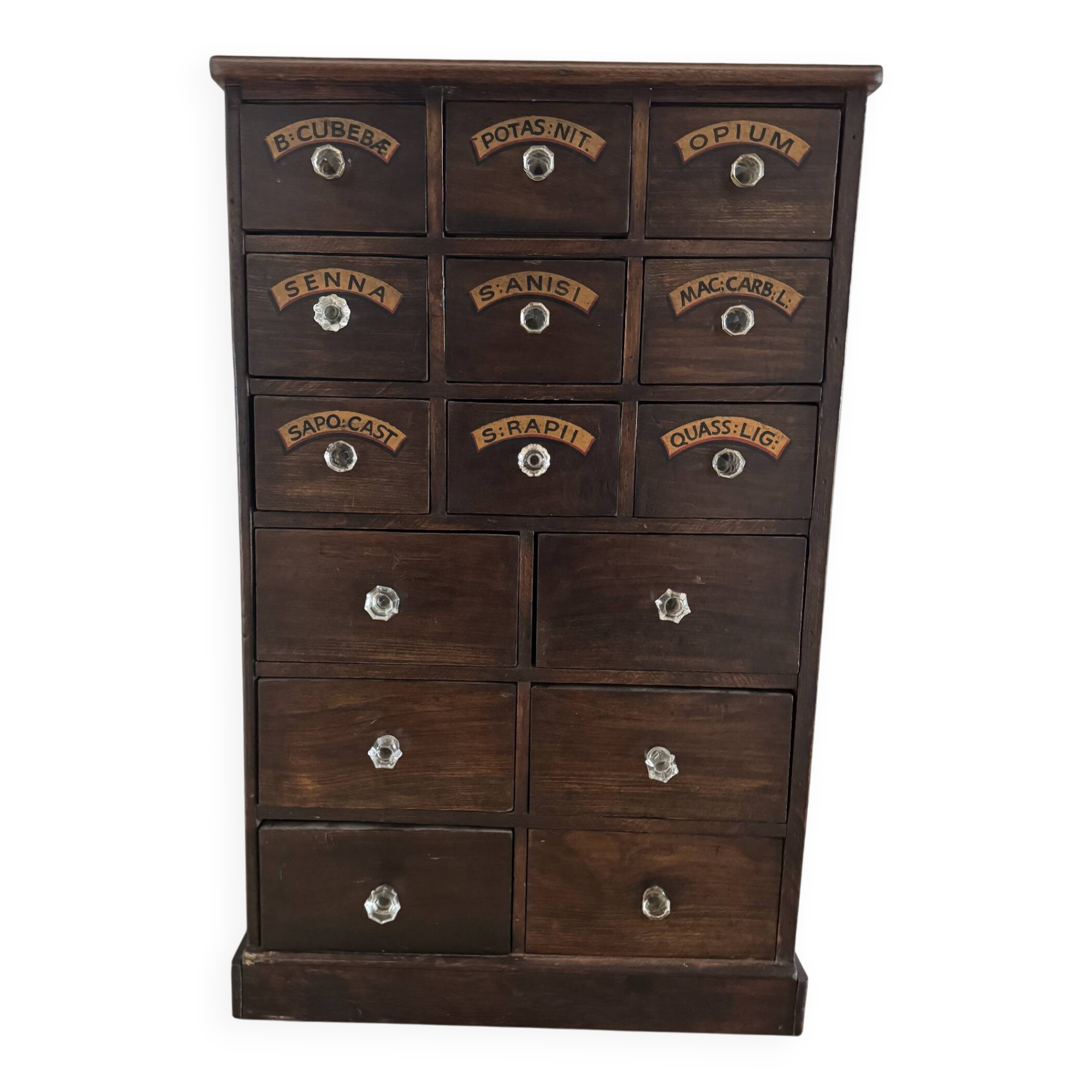 Apothecary drawer unit