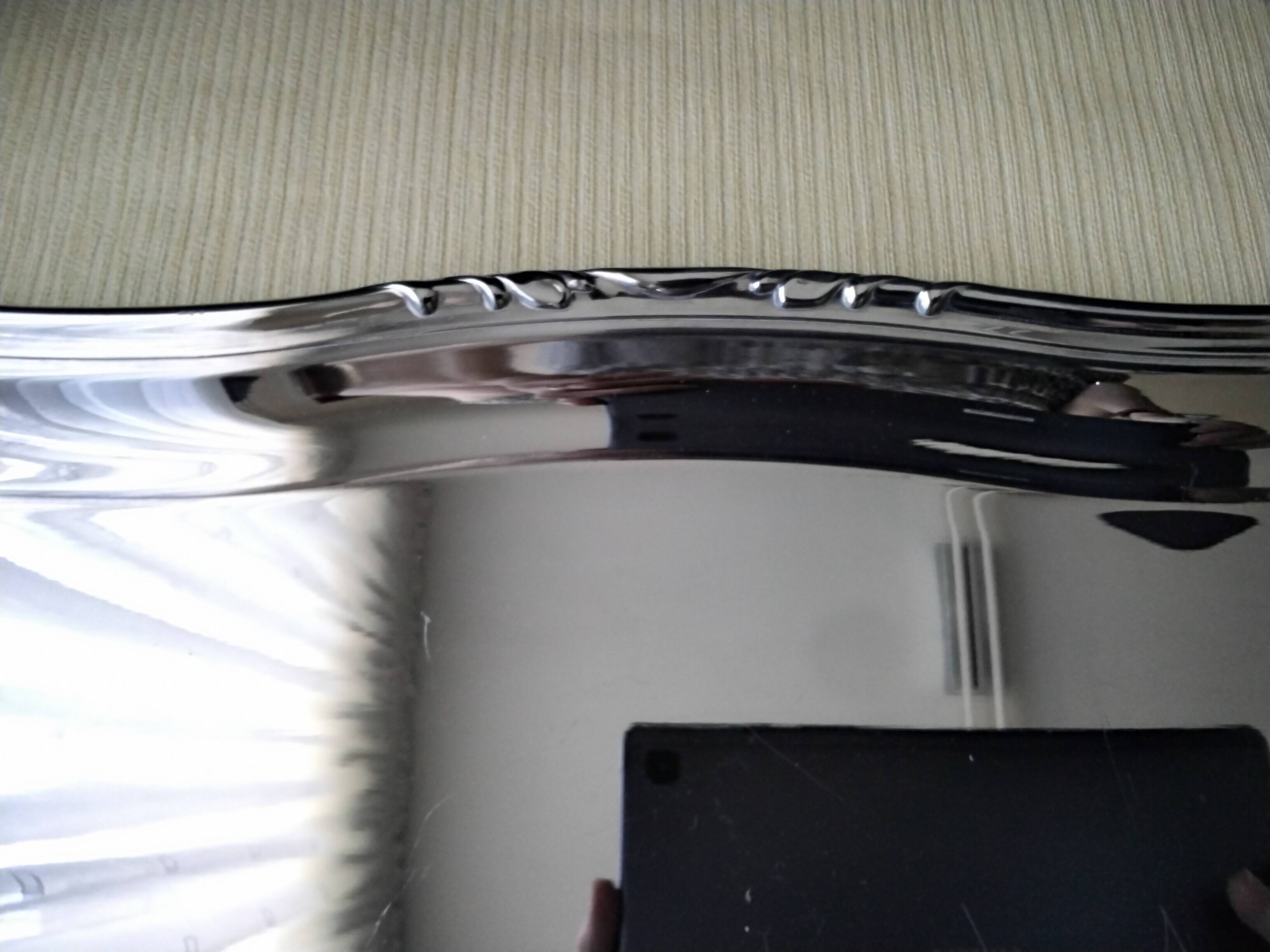 Plateau de service en acier inoxydable 44.5 x 33 cm