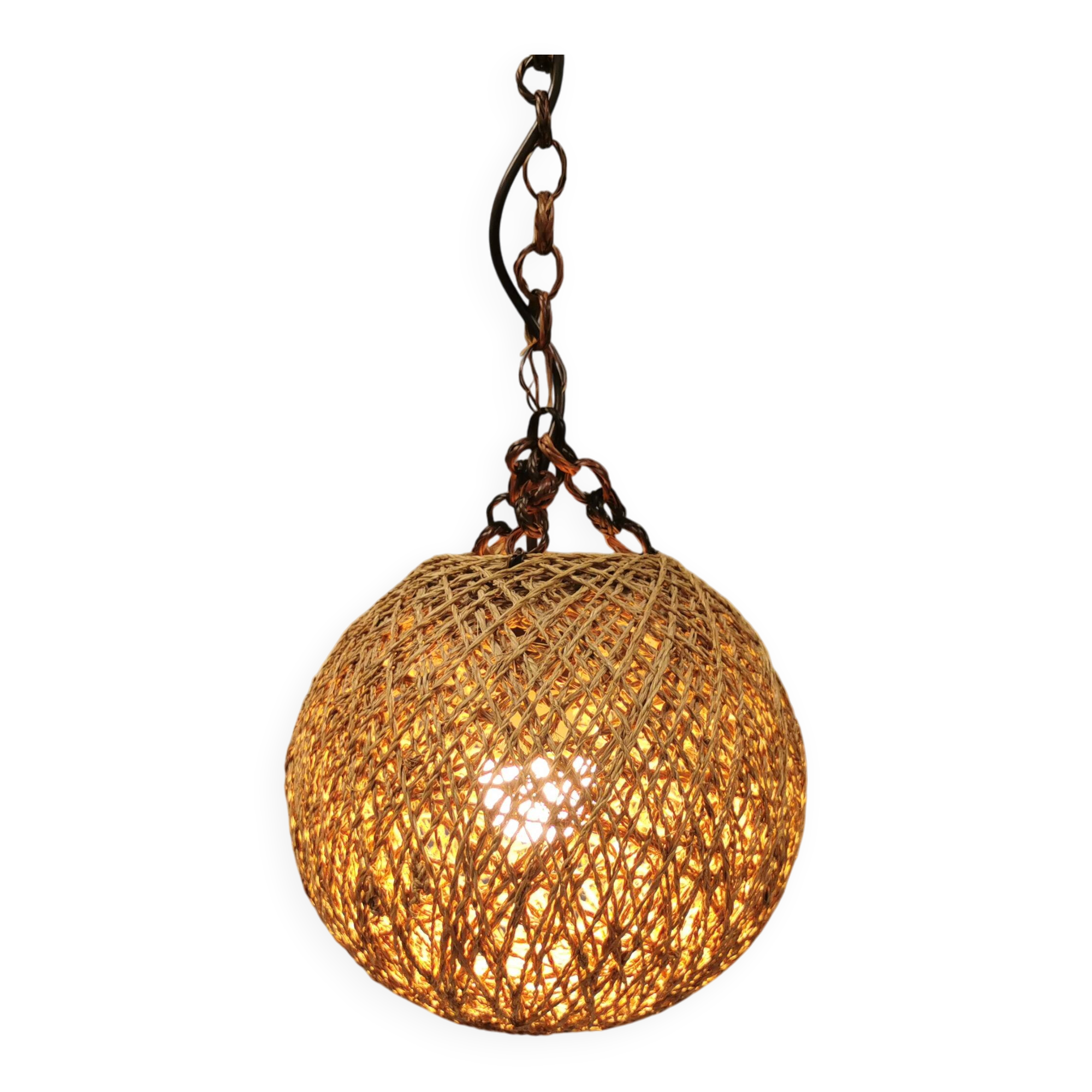 Rattan ball lamp