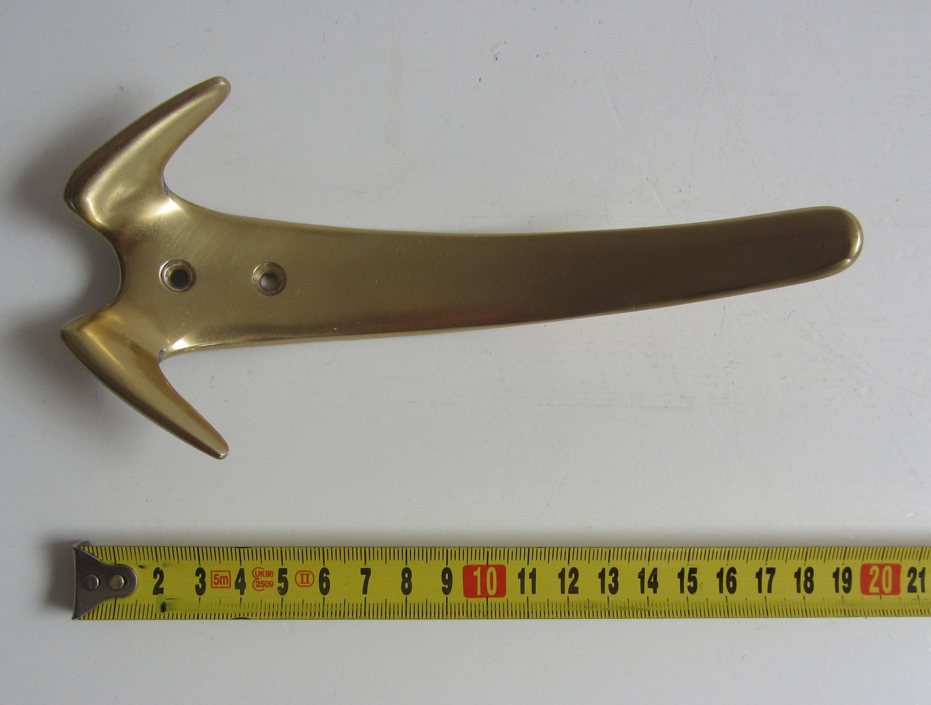 Vintage Carl Auböck Design Wall Hooks, Double Coat Hook