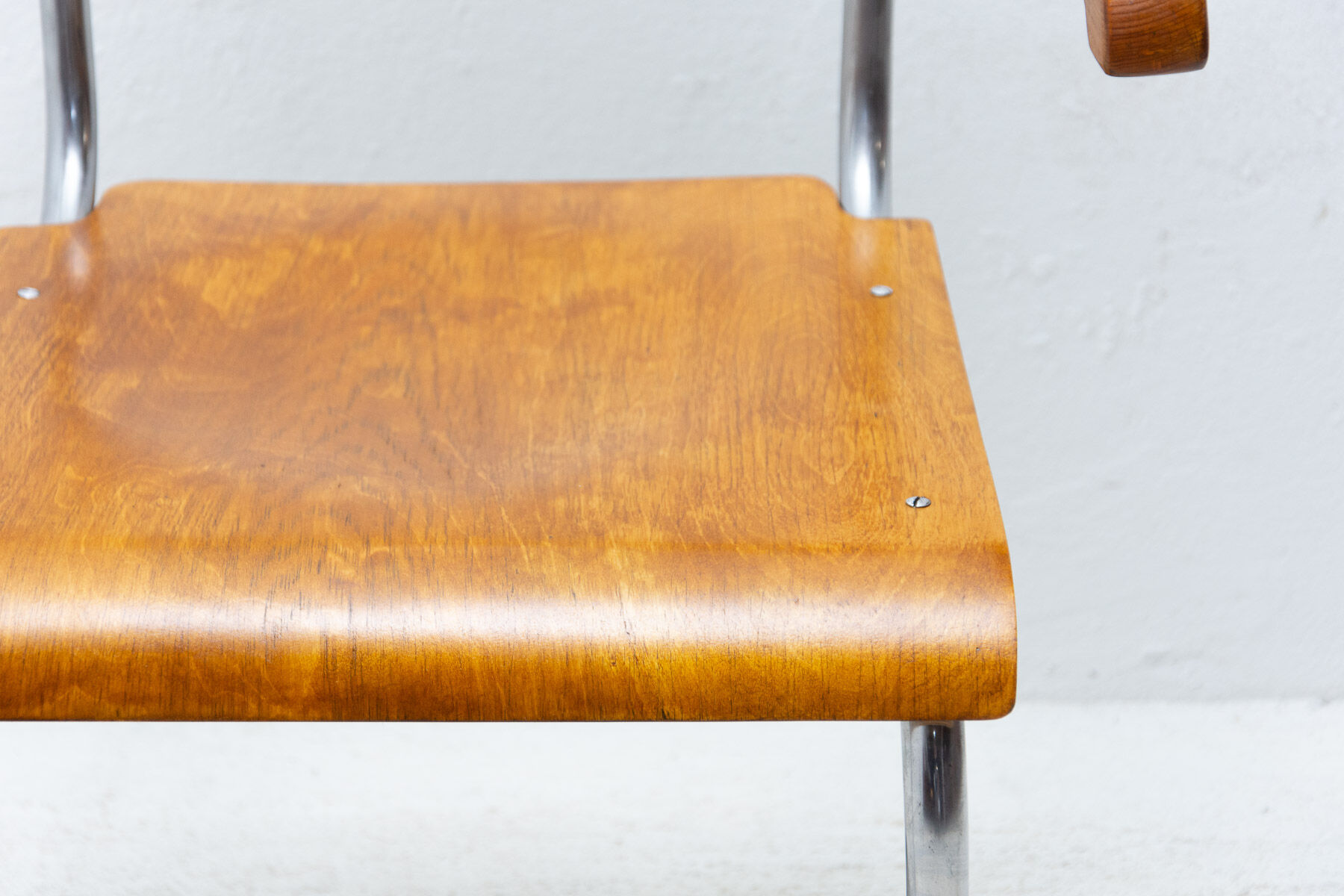 Modernist B43F tubular desk chair by Mart Stam, 1950s