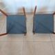 2 Scandinavian Fristho Franeker chairs in teak and leather.