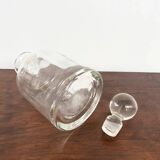 Carafe à whisky vintage en cristal de Paris avec étiquette d’origine