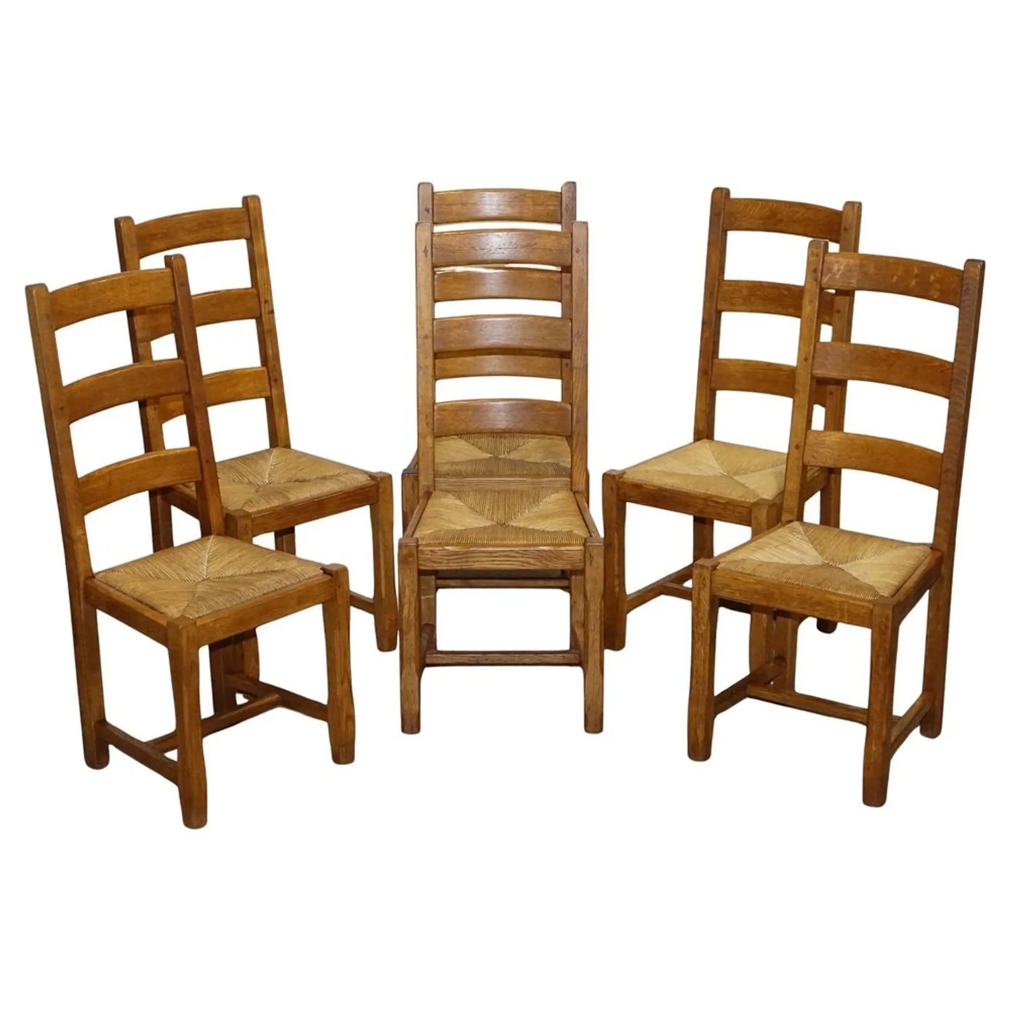Vintage Dining Chairs, France, 1950s, Set of 6