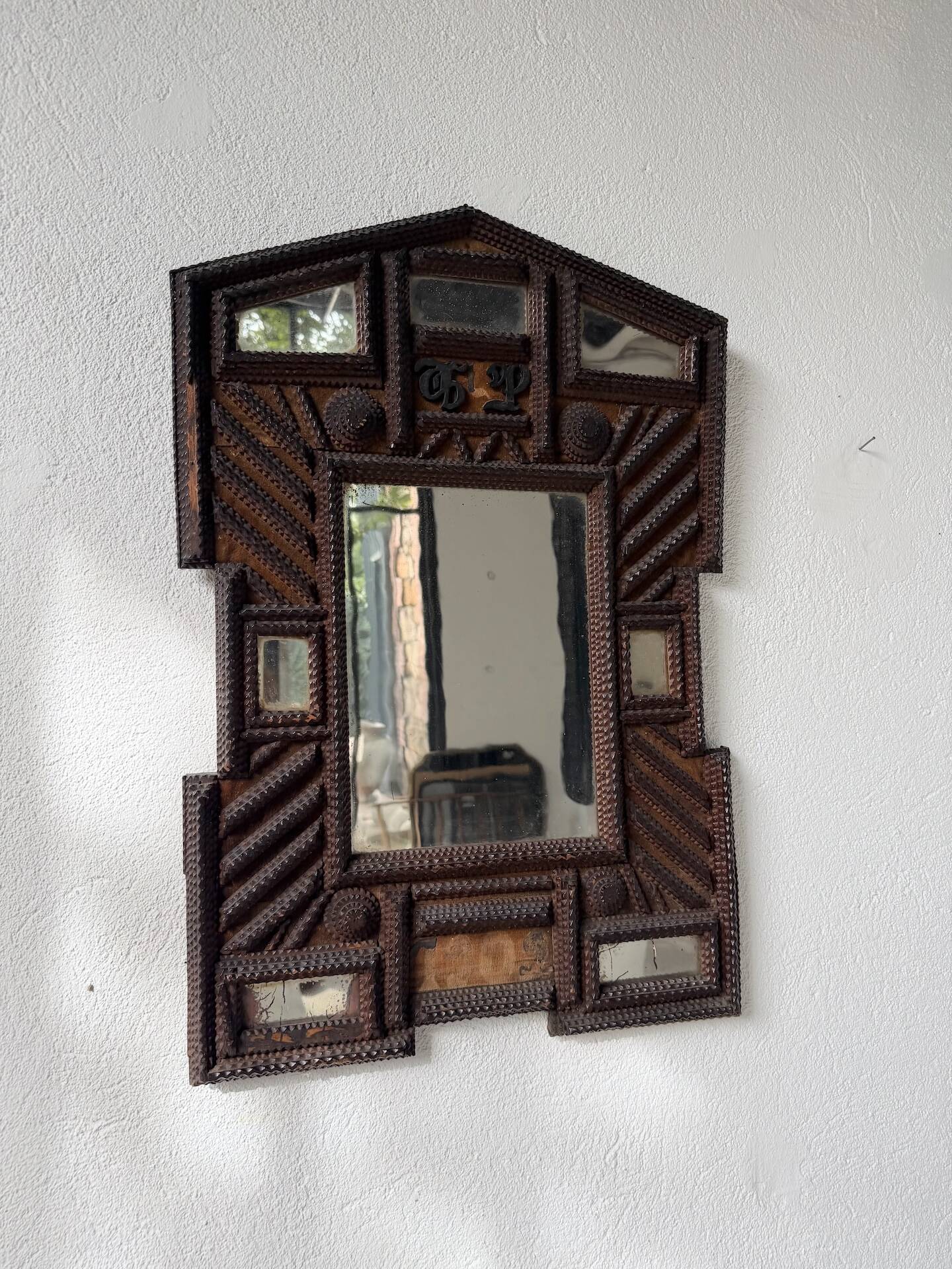 Tramp Art Mirror 1903