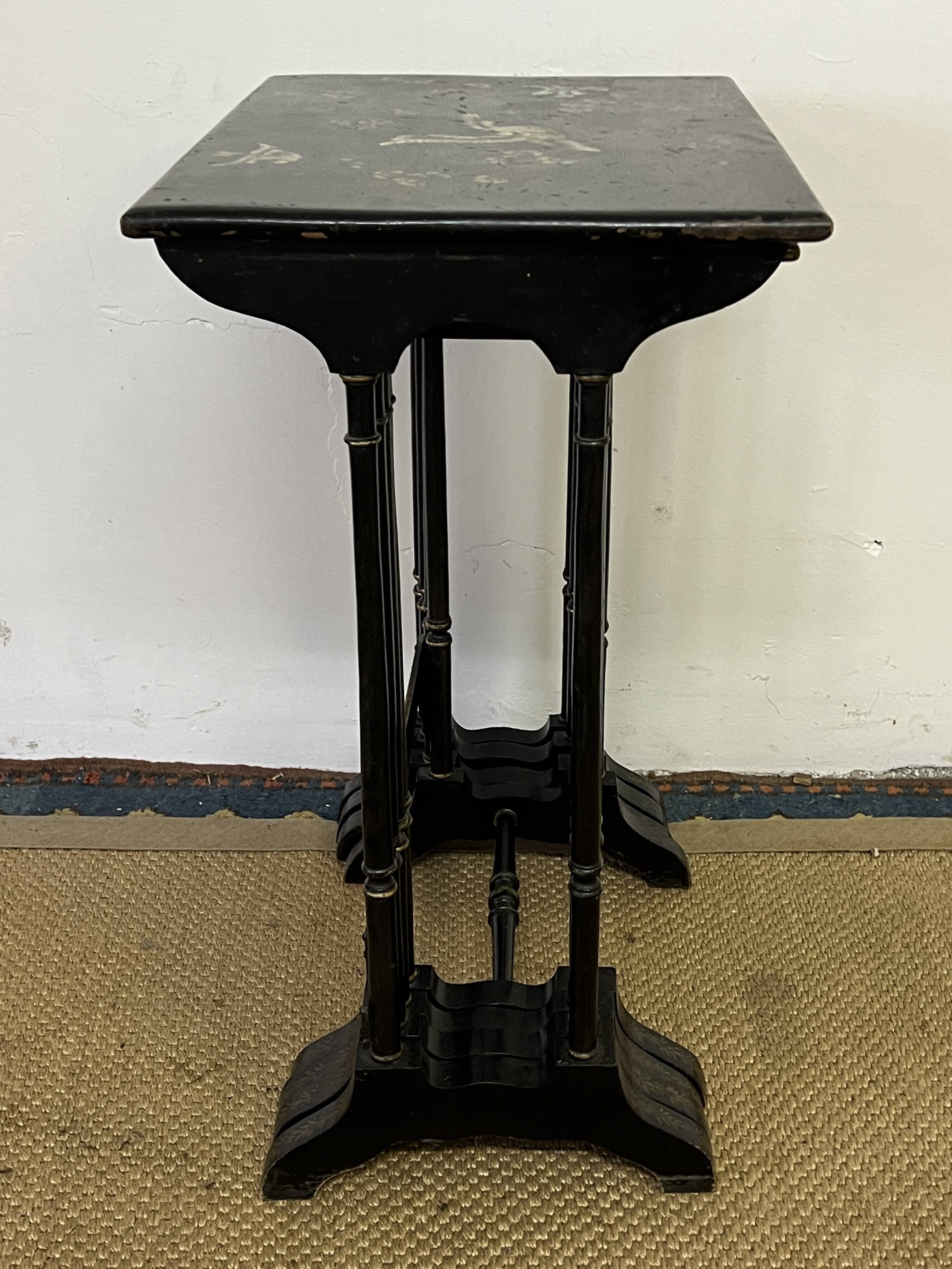 Set of 4 wooden nesting tables, Napoleon III