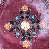 Table basse boho bois et peinture main