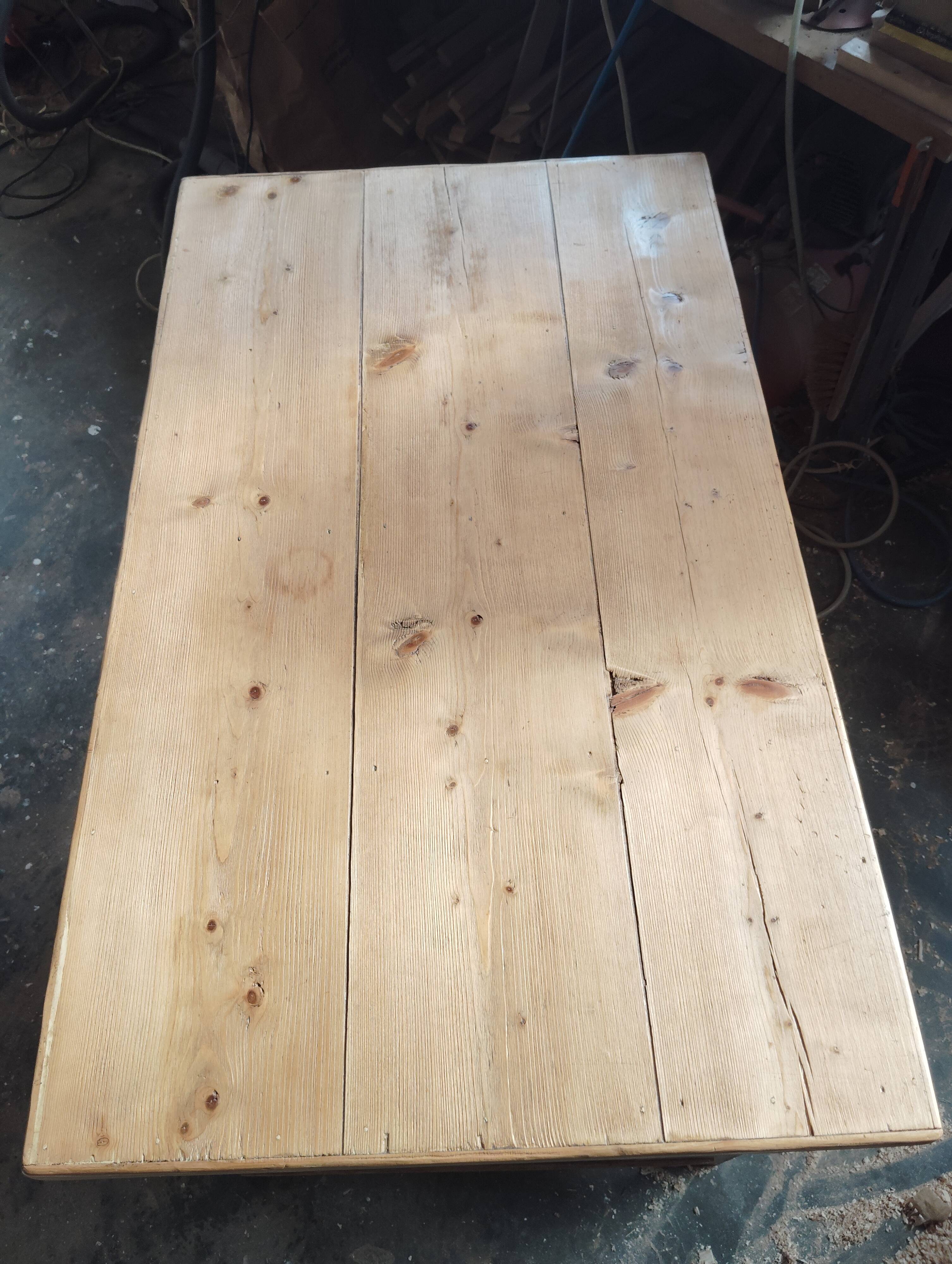 English desk in old pine