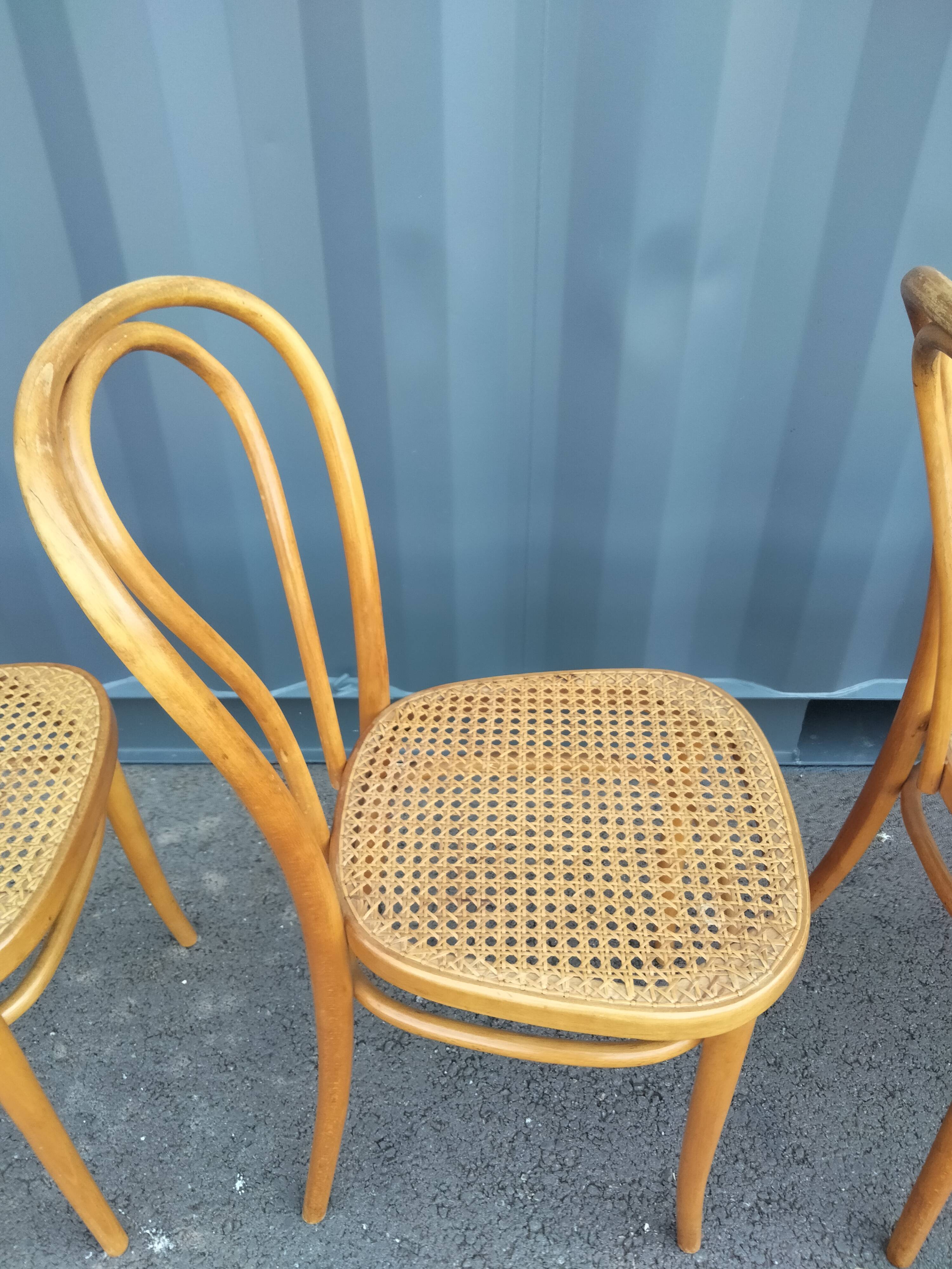 6 vintage cannees chairs old