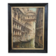 Venise Le Pont des Soupirs, Peinture à l'huile sur toile, Italie 20e siècle, Signé C. Rizzi