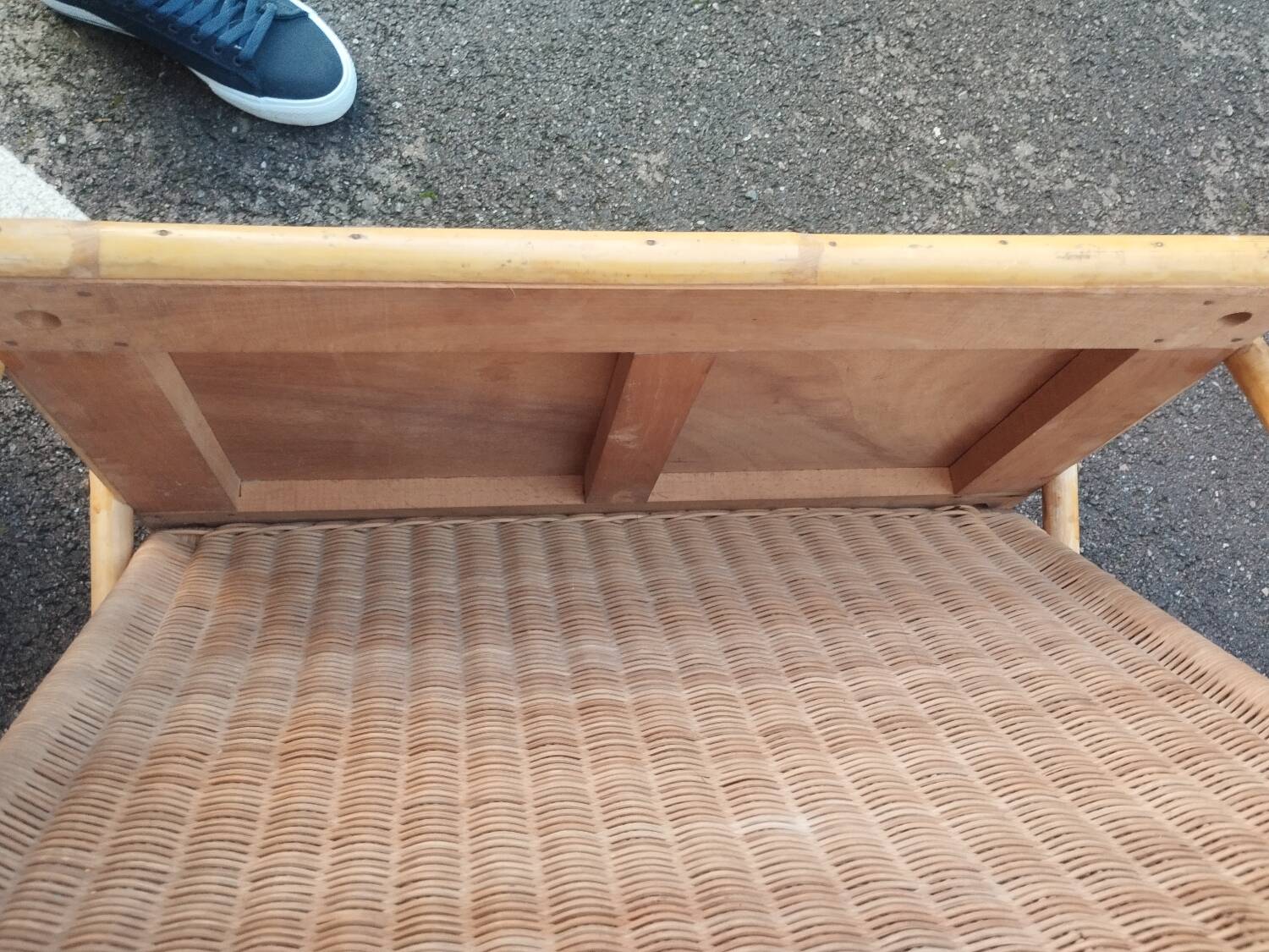 Vintage rattan coffee table