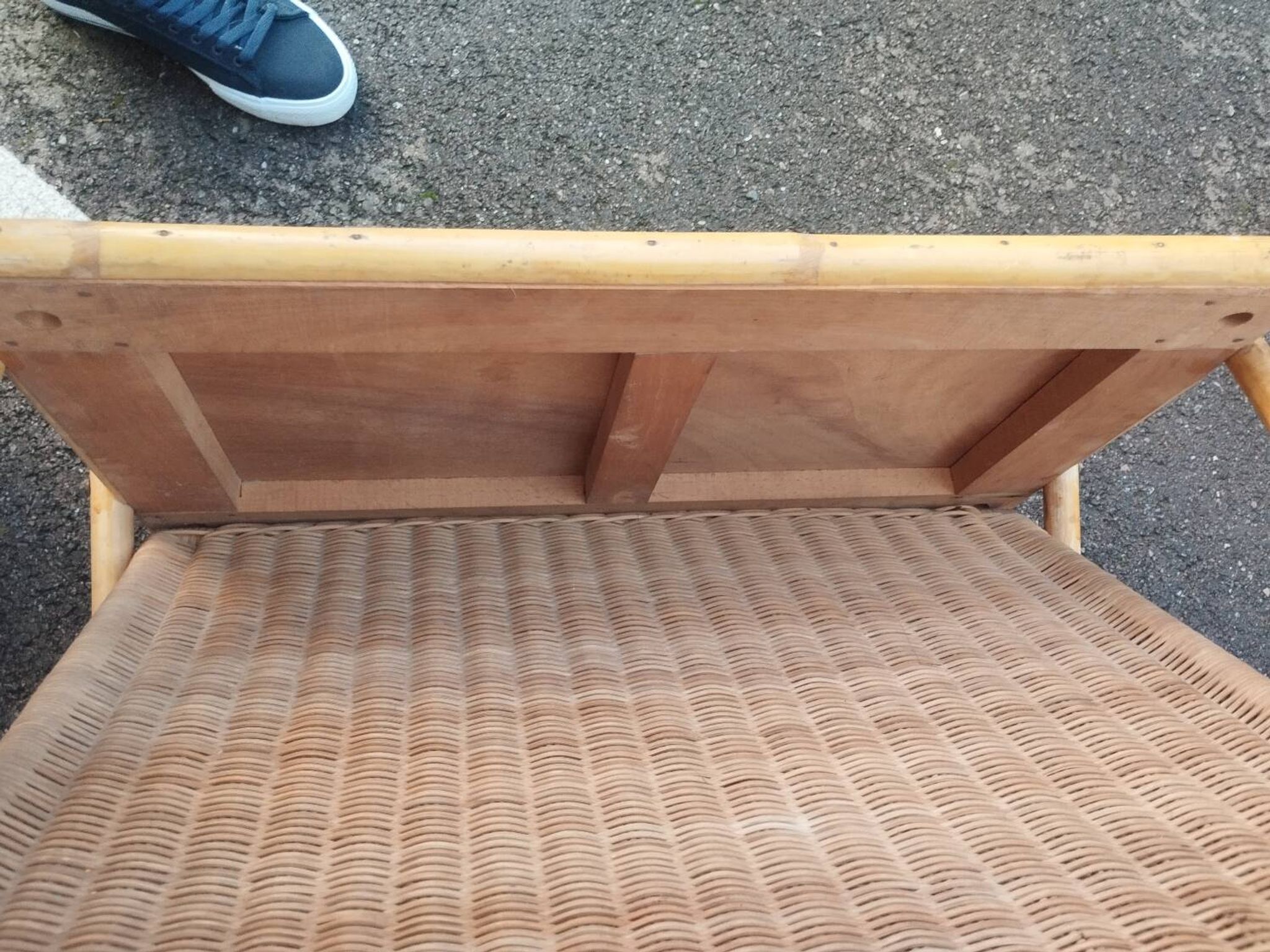 Vintage rattan coffee table