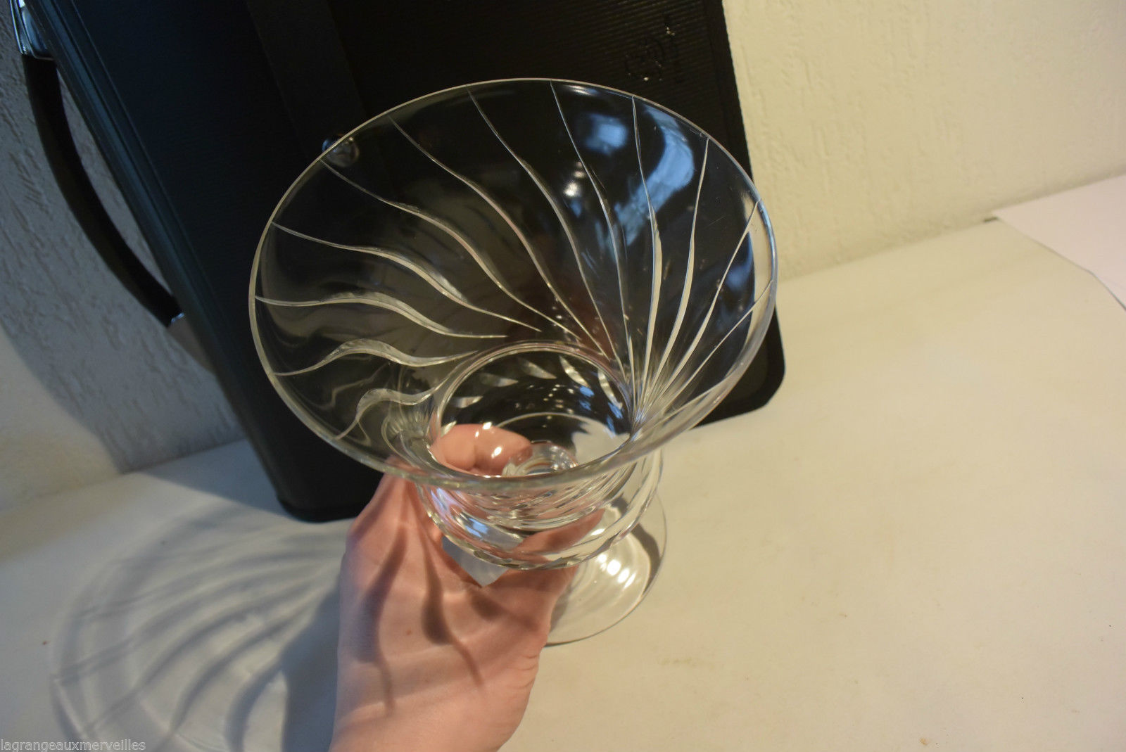 Old vase or sweet box cut glass