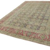 Hand-Knotted Persian Antique 1970s 241 cm x 340 cm Beige Wool Carpet