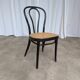 Set of 4 Mix&Match Thonet Style Dining Chairs / Black Bentwood Cane Chairs