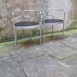 Paire de fauteuils en aluminium par Henning Larsen