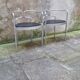 Pair of aluminum armchairs by Henning Larsen