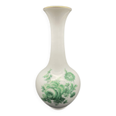 Large vase Royal Porcelain Bavaria with green flowers, 1960s.