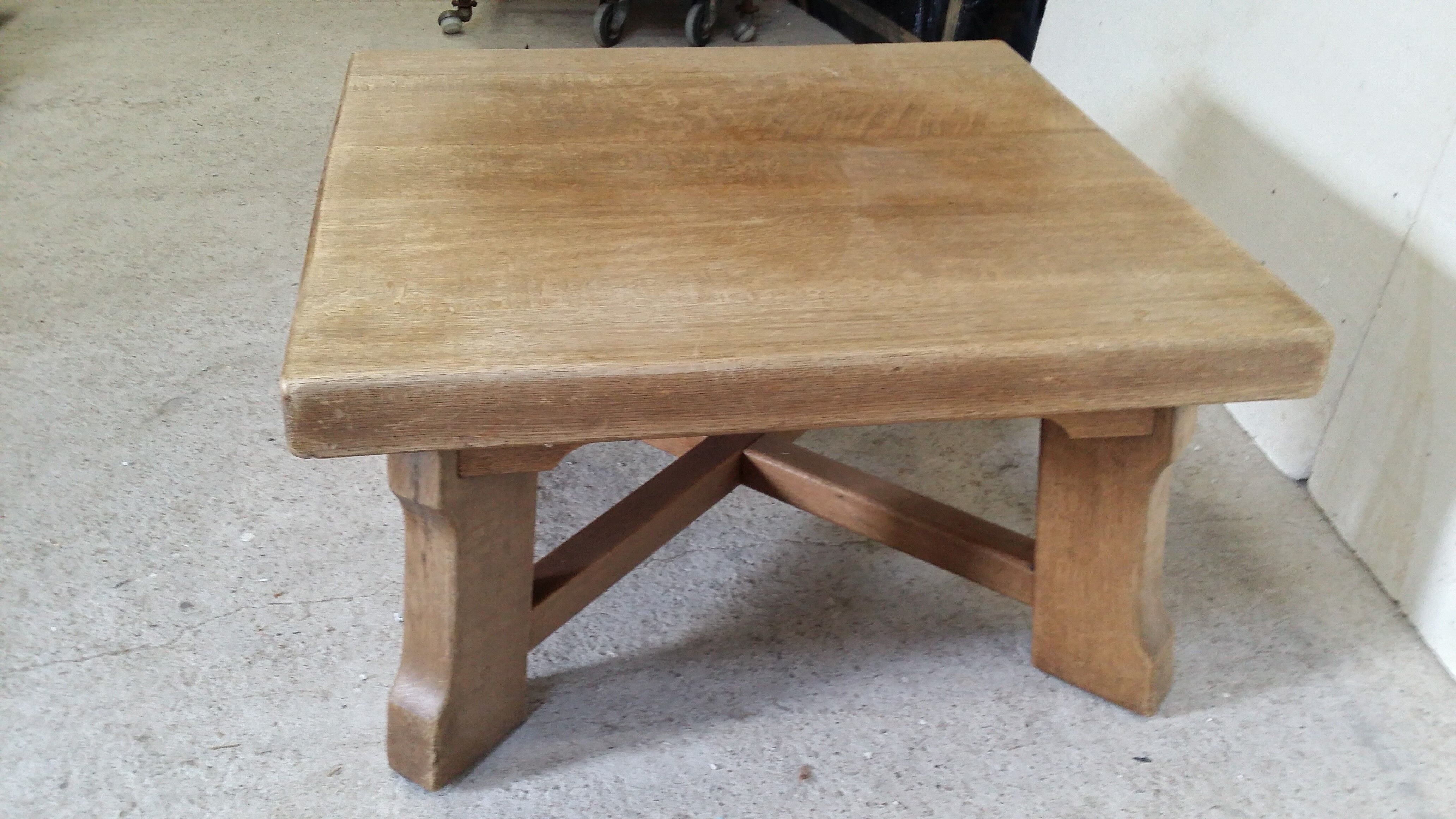 Coffee table in blond oak Netherlands 1970