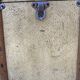 Antique wooden travel trunk