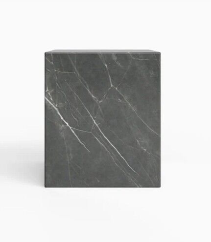 Grey marble cube