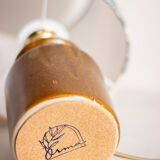 Sandstone mustard pot lamp, Maronnier leaves pattern