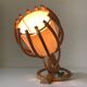 Rattan wall lamp vintage design 60 s