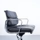 SOFT PAD CHAIR EA 217 EAMES BLACK LEATHER HERMAN MILLER ICF EDITOR 1970s
