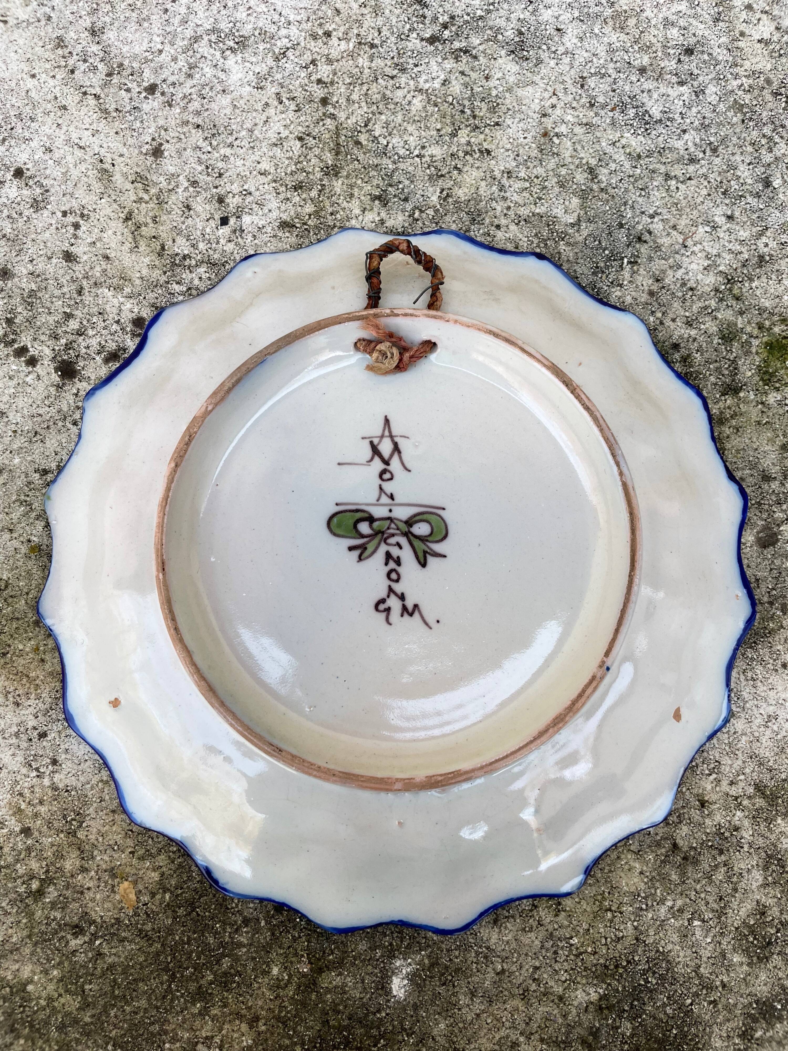 Montagnon Nevers earthenware plate