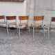 Set of 9 mismatched old school chairs