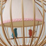 Suspension rattan bird cage 1960