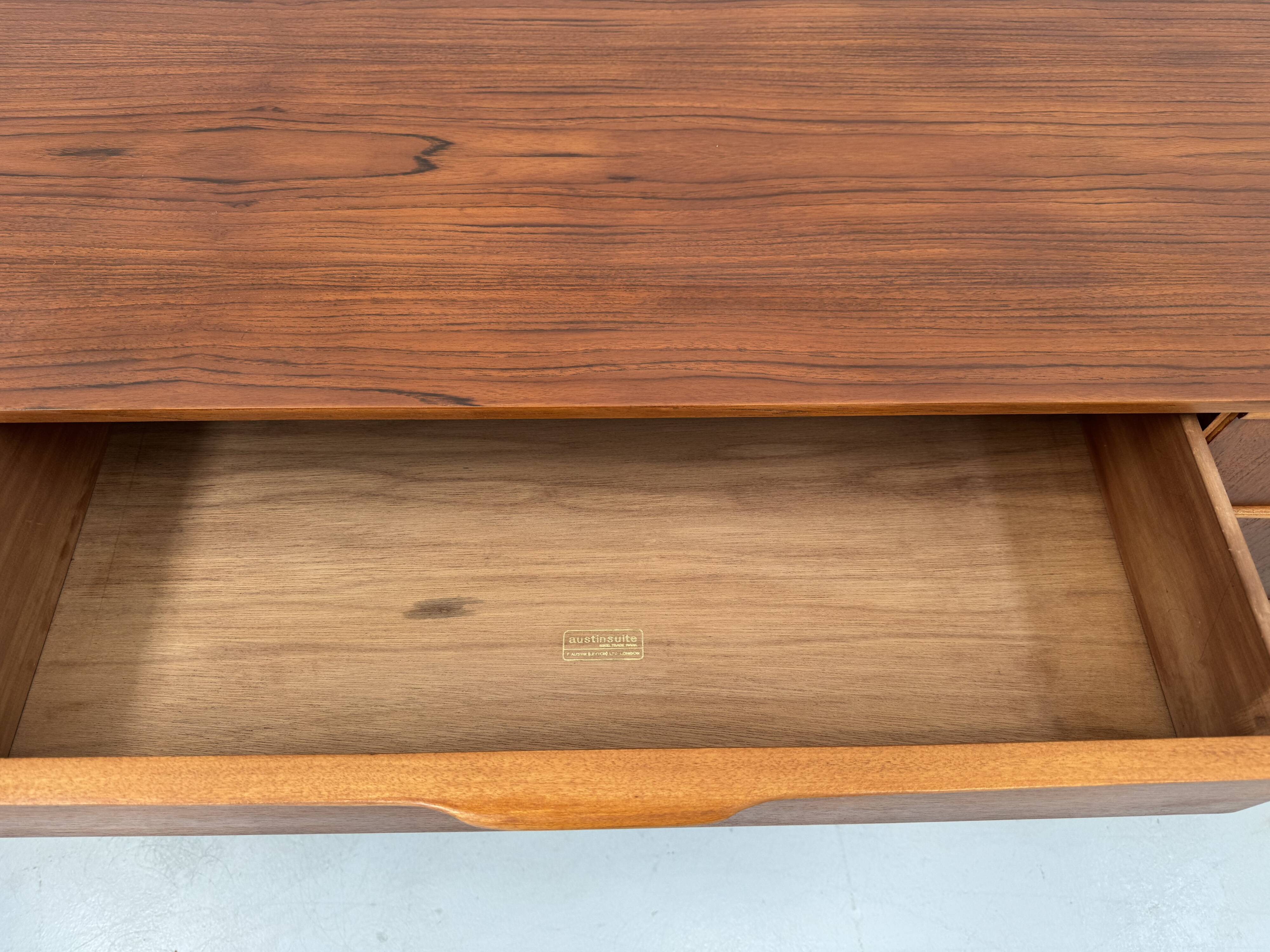 Vintage sideboard with 6 drawers by Austinsuite, designed by Frank Guille i