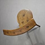 Old farmers tripod chair for decorative use